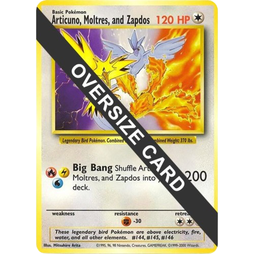 Articuno, Moltres, and Zapdos (Warner Bros. Promo) - Jumbo Card (PR)