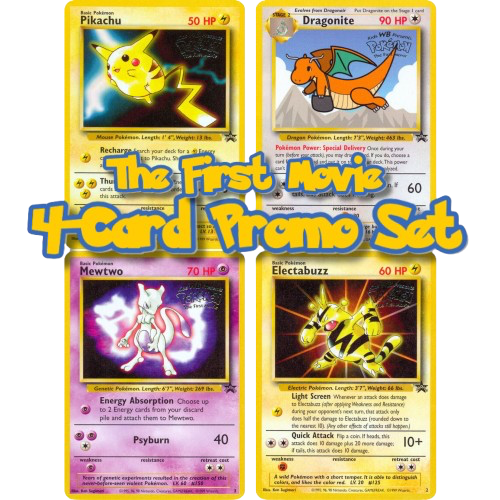 Pokémon The First Movie Promo 4-CARD SET - Sealed