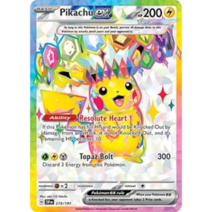 Pikachu ex - 219/191 - SV08: Surging Sparks